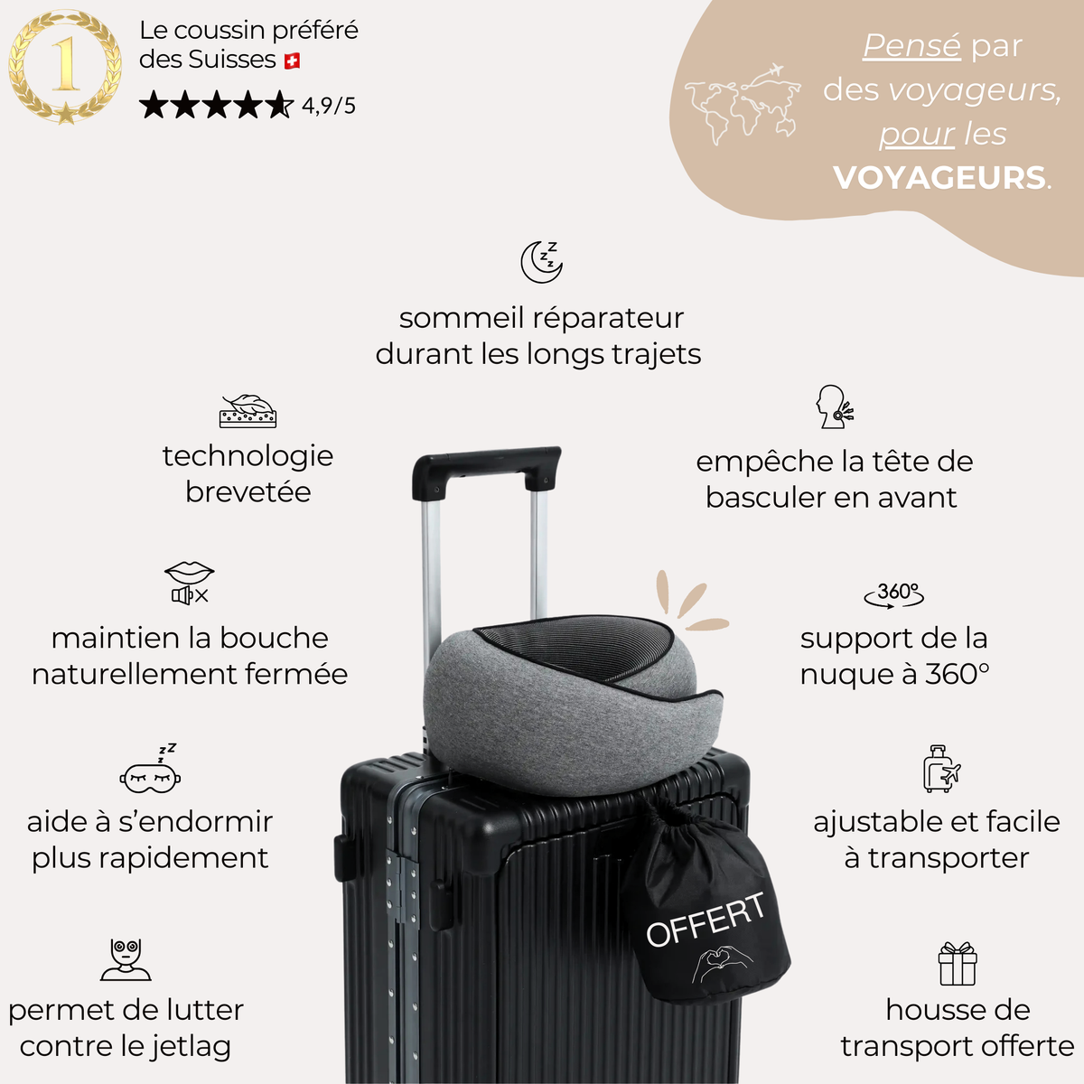 Coussin de voyage confort absolu