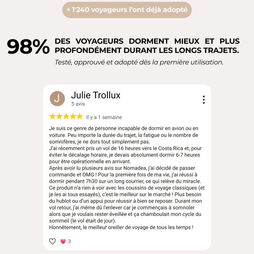 Coussin de voyage confort absolu